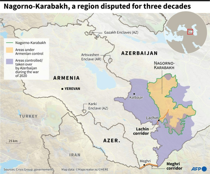 The conflict between Armenia and Azerbaijan in Nagorno-Karabakh