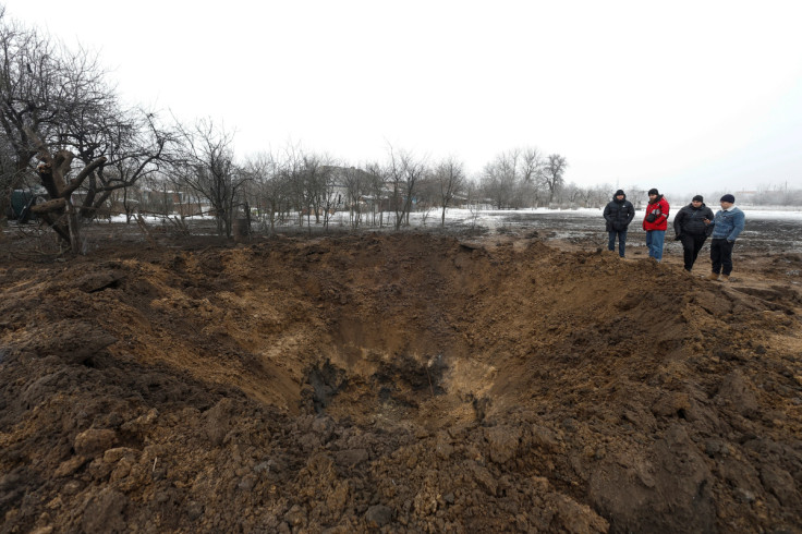 Aftermath of a Russin missile strike in Kyiv region