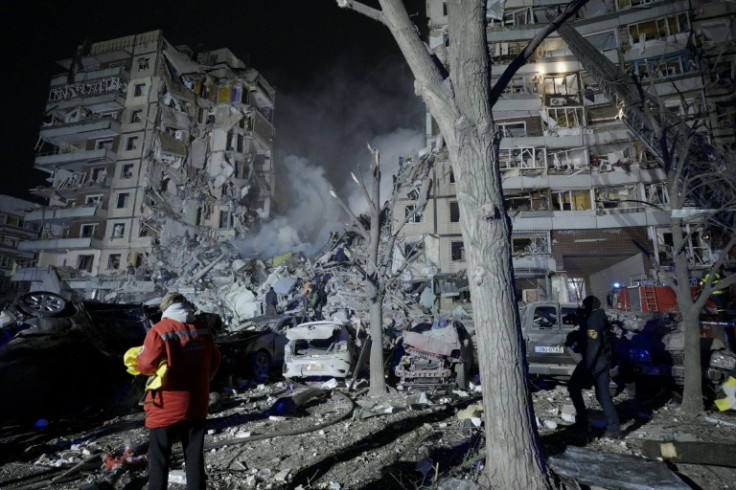 The strike destroyed dozens of flats in the Dnipro apartment block leaving hundreds of people homeless, a senior Ukrainian official said