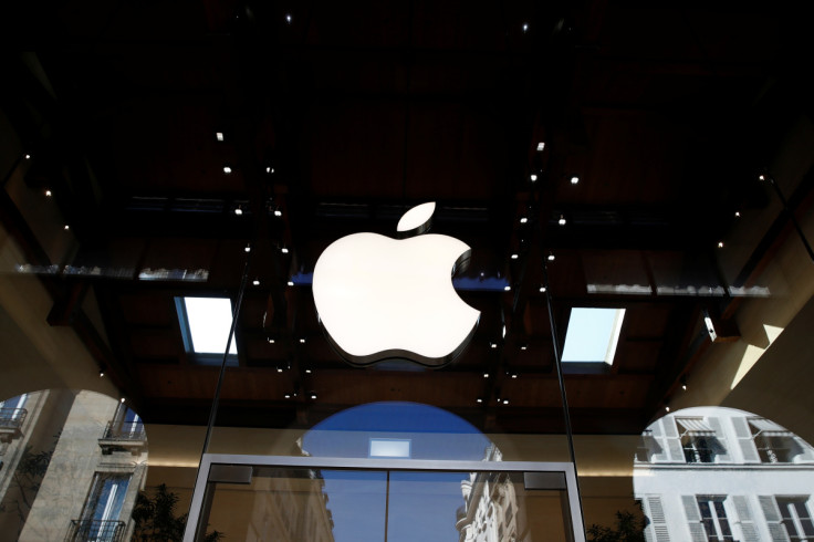 Apple logo at an Apple store in Paris