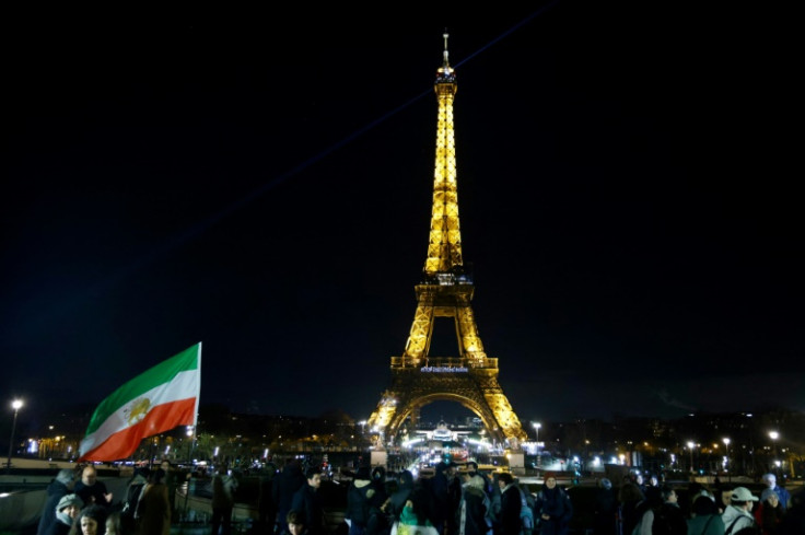 The Eiffel Tower in Paris this week lit up in solidarity with the Iran protests