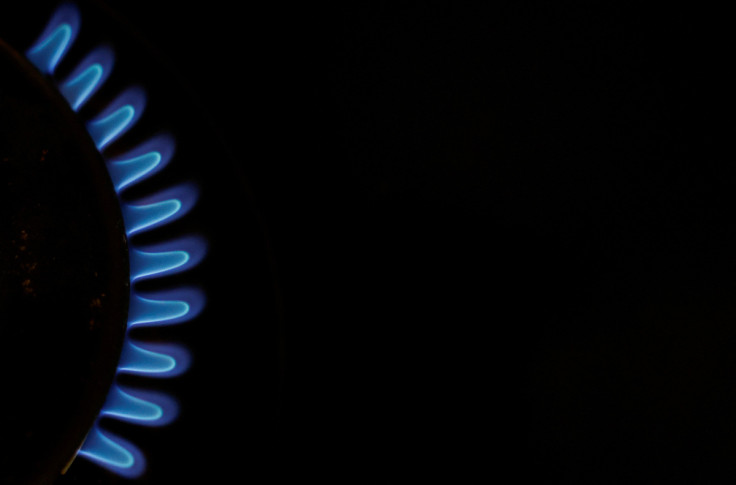 Illustration picture of flames from a gas burner on a cooker in France