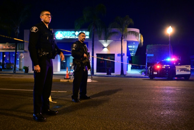 Police said the suspect was still at large, hours after the shooting in Monterey Park, east of downtown Los Angeles