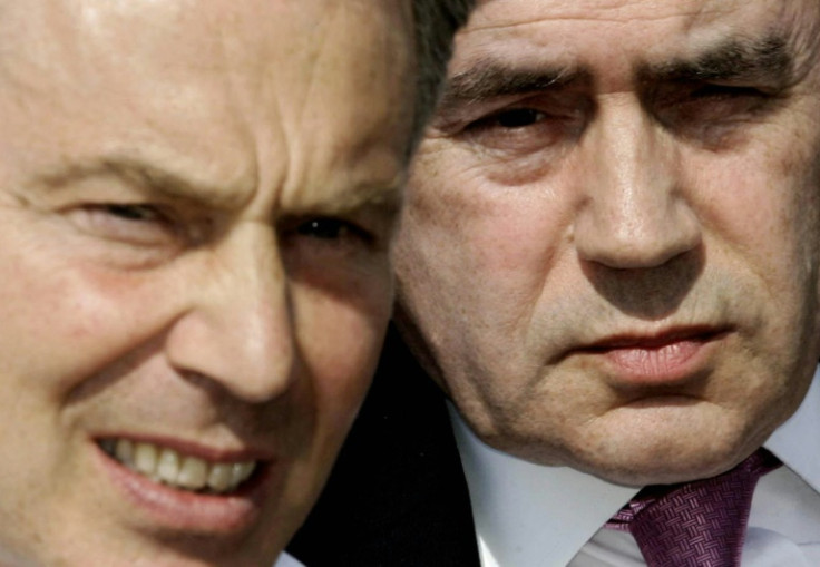 Labour was last in power from 1997 to 2010 under Tony Blair (L) and Gordon Brown (R)