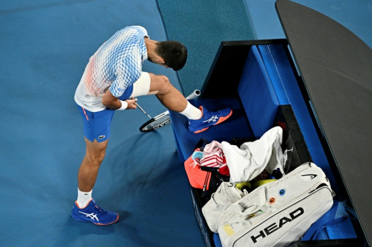 Novak Djokovic has been playing with a bandaged hamstring at this year's Australian Open
