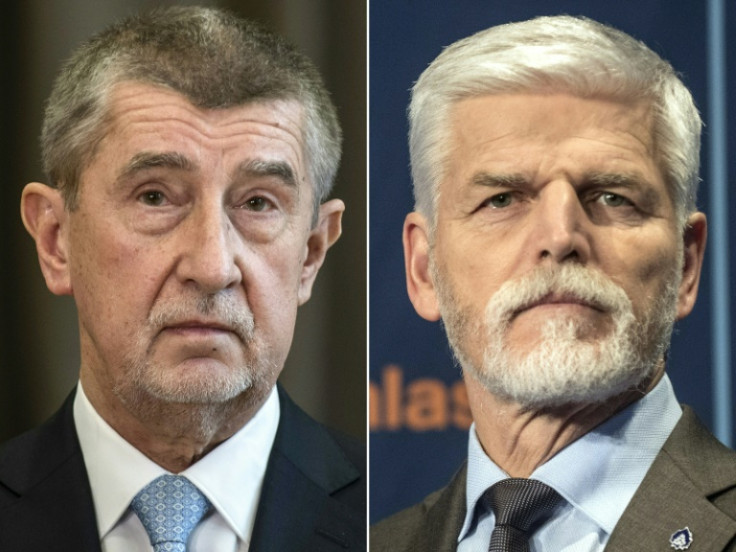 Billionaire ex-prime minister Andrej Babis (L) and retired NATO general Petr Pavel face off in the Czech presidential run-off