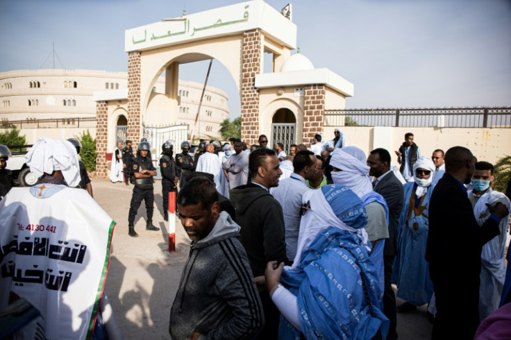 Protesters as well as supporters of Aziz gathered at the courthouse in Nouakchott on Wednesday