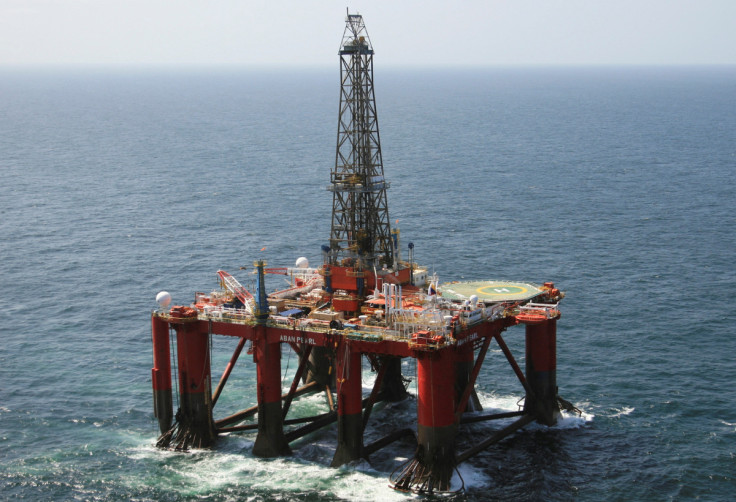 A view of the Aban Pearl gas rig in the Caribbean sea, along the Venezuelan coast