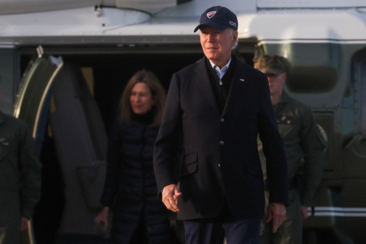  U.S. President Joe Biden survey storm damaged areas