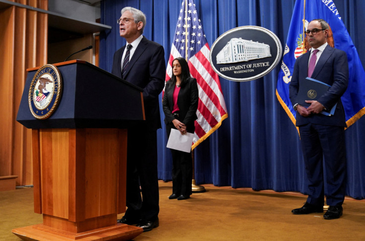 U.S. Attorney General Merrick Garland announces U.S. Justice Department anti-trust lawsuit against Google in Washington