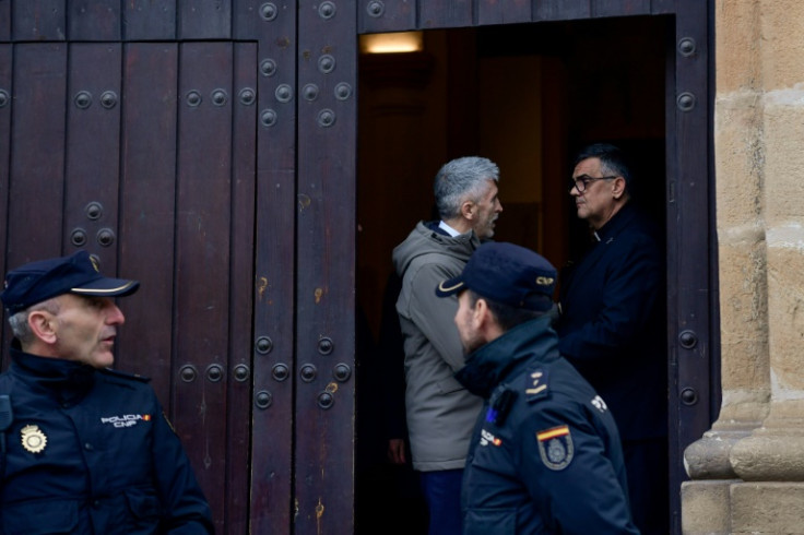 Spain's Interior Minister Fernando Grande-Marlaska was in Algeciras to visit the churches targeted by a machete-wielding attacker