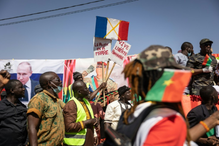 An anti-France protest in Burkina Faso last week