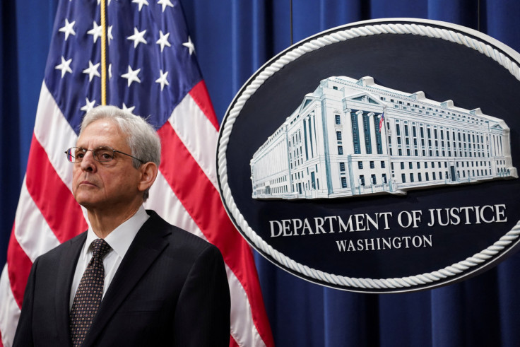 U.S. Attorney General Merrick Garland announces charges against transnational crime group at the Justice Department in Washington
