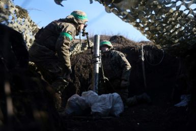 Ukraine soldiers fight near Bakhmut along the eastern front on January 27, 2023