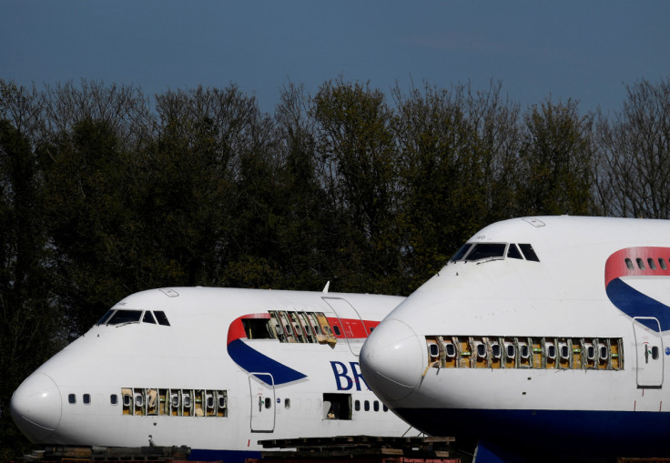 Decommissioned British Airways Boeing 747 jumbo jets parked at Cotswold Airport, Kemble