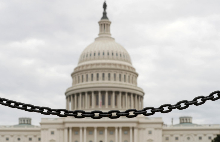 A chain fence at the U.S. Capitol during the partial government shutdown in Washington