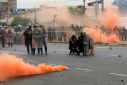 Police and protesters clashed in Lima on January 28, 2023