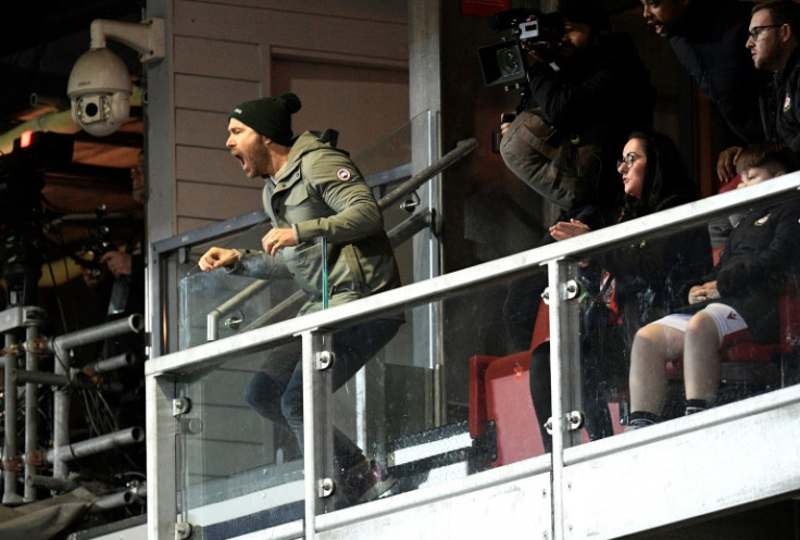 Wrexham owner Ryan Reynolds (left) watched as his side drew 3-3 with Sheffield United in the FA Cup