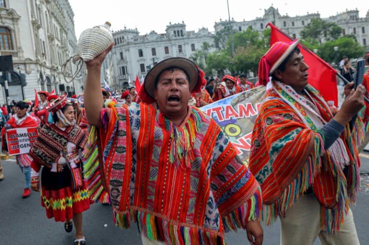 Demonstrators demand 'justice' from the government of President Dina Boluarte, whom they blame for the deaths in the days of protests