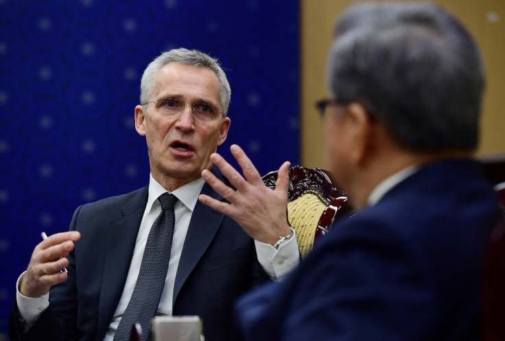 NATO Secretary General Stoltenberg meets South Korean Foreign Minister Park Jin at the Foreign Ministry, in Seoul