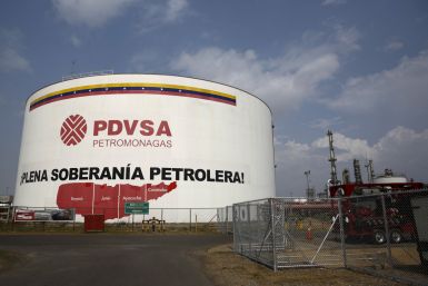 An oil tank is seen at PDVSA's Jose Antonio Anzoategui industrial complex in the state of Anzoategui