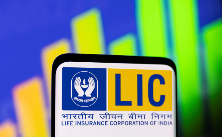 Illustration shows Life Insurance Corporation of India (LIC) logo