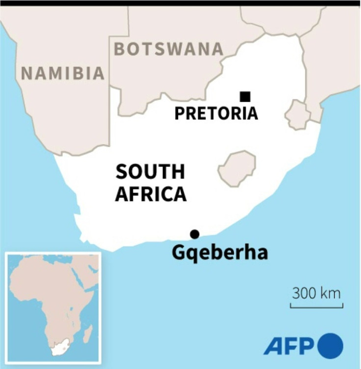 Map of South Africa, locating the southern port city of Gqeberha where gunmen killed eight people at birthday party on Sunday.