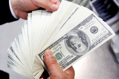 U.S. $100 notes are shown at the Korea Exchange Bank headquarters
