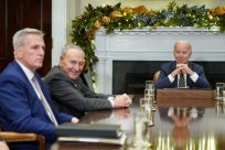 Biden meets with congressional leaders at the White House in Washington