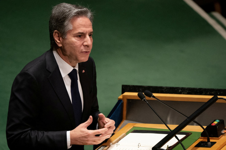 U.S. Secretary of State Antony Blinken Addresses the United Nations General Assembly During the Nuclear Non-Proliferation Treaty Review Conference in New York