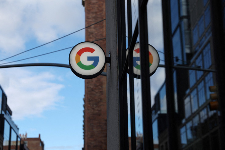 The logo of Google LLC is seen at the Google Store Chelsea in New York City