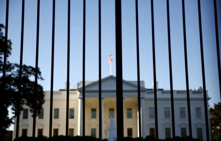 The White House seen from outside the north lawn fence in Washington