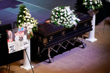 Tyre Nichols's casket, during his funeral in Memphis