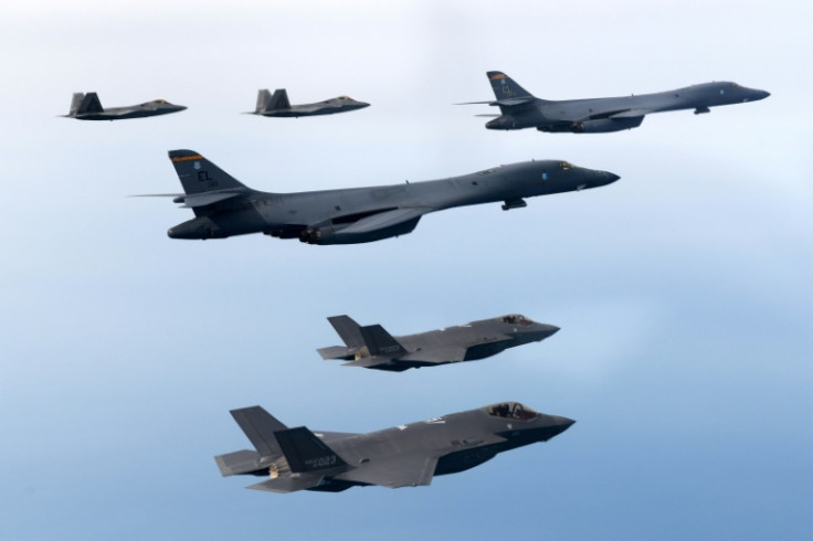The United States and South Korea conducted a joint air exercise featuring long-range bombers and stealth fighters