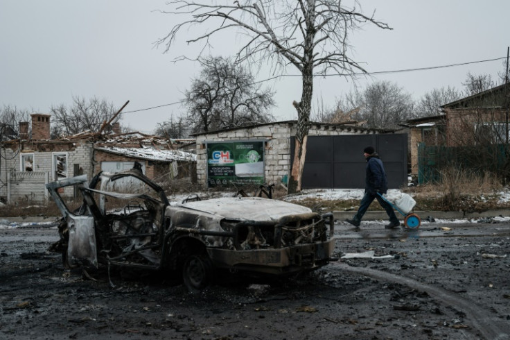 Bakhmut has become a ghost town dotted with hedgehog anti-tank defences and burnt-out cars