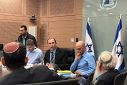 Religious Zionism lawmaker and head of the Knesset's Constitution, Law and Justice Committee, Simcha Rothman, addresses the committee in a discussion about changes to Israel's judiciary, at the Knesset, Israel's parliament in Jerusalem
