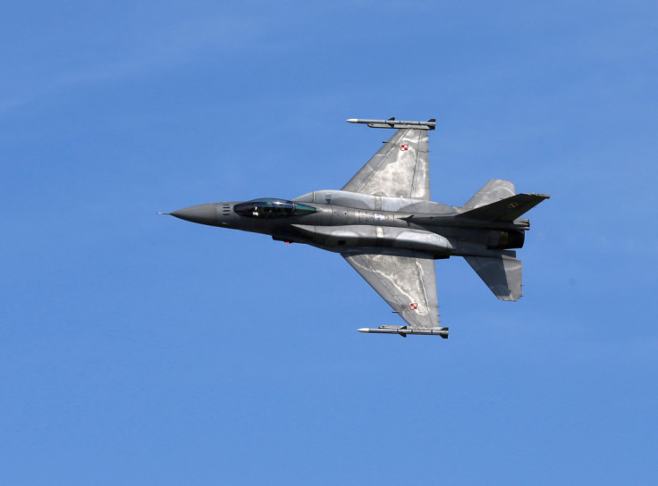 Polish Air Force F-16 performs during Wings Over Baltics Airshow 2019, in Tukums
