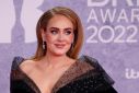 British singer Adele, shown here at the Brit awards in 2022, is vying for a number of prestigious awards at the 65th annual Grammys