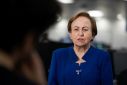 Iranian Nobel Peace Prize Laureate Shirin Ebadi attends an interview at the Thomson Reuters office in London