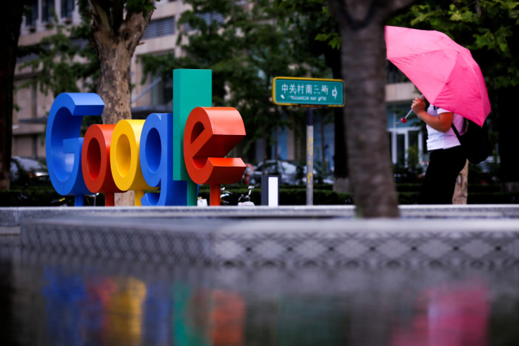 The brand logo of Alphabet Inc's Google is seen outside its office in Beijing