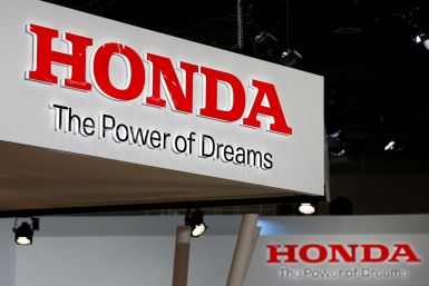The logos of Honda Motor Co. is pictured at the 45th Tokyo Motor Show in Tokyo
