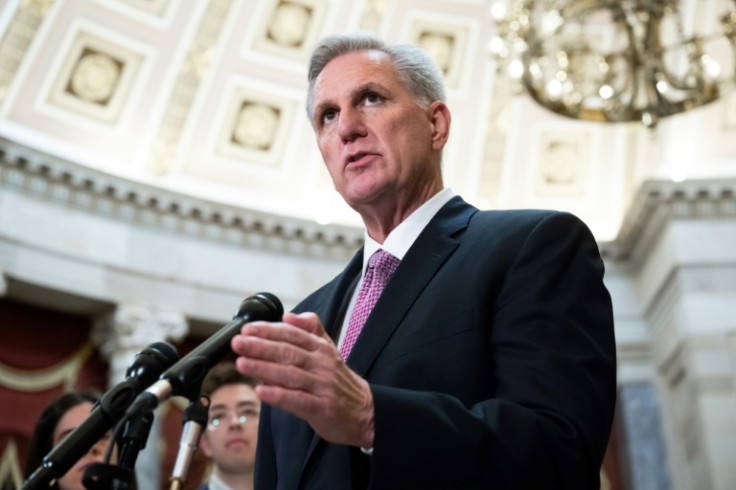 US House Speaker Kevin McCarthy, seen at a news conference in the Capitol on February 2, 2023, has vowed to visit Taiwan
