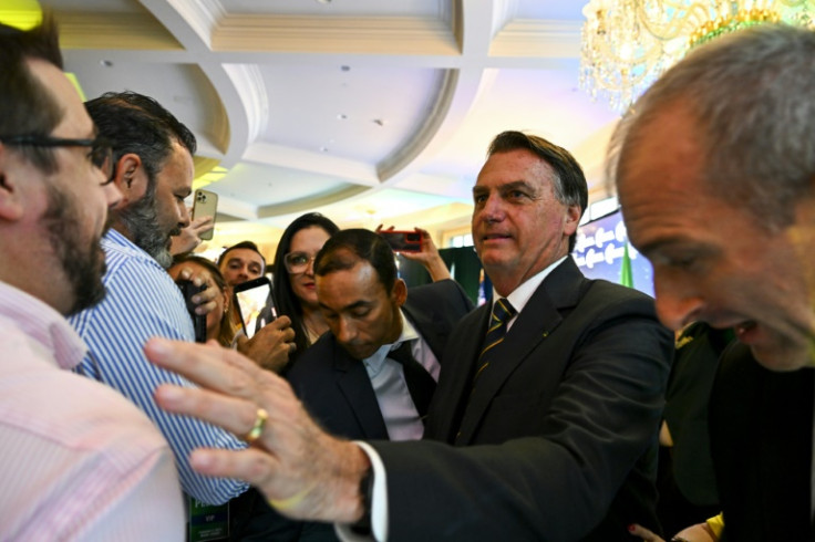 'I've always been a huge admirer of the American people,' Jair Bolsonaro tells a rally in Florida