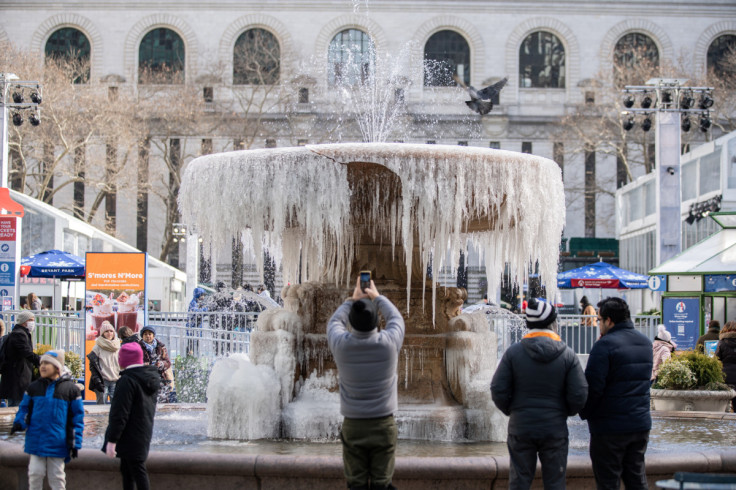 Cold weather in Manhattan, New York City