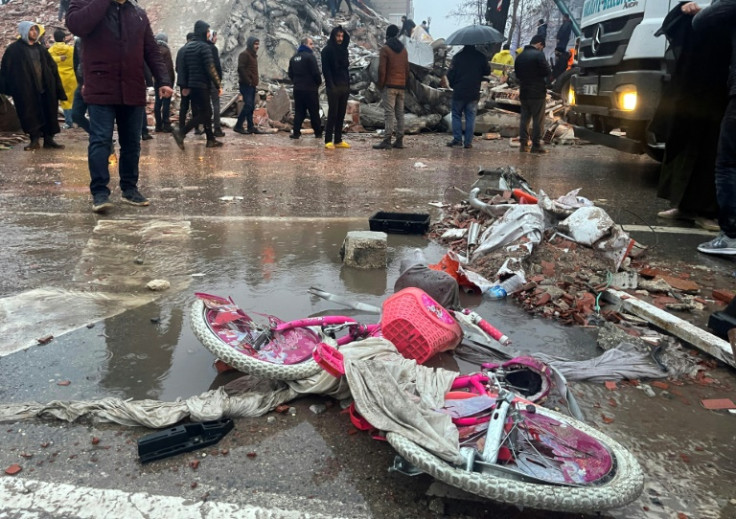 The rubble strewn across the rain-soaked streets of Sanliurfa betrayed hints of what life was like before the quake