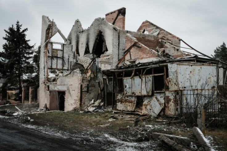 Shelling in the village near the frontline in the eastern Donbas has destroyed houses and cut off mobile phone connections and electricity