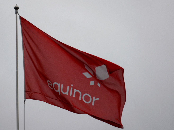 Equinor's flag flutters next to the company's headqurters in Stavanger