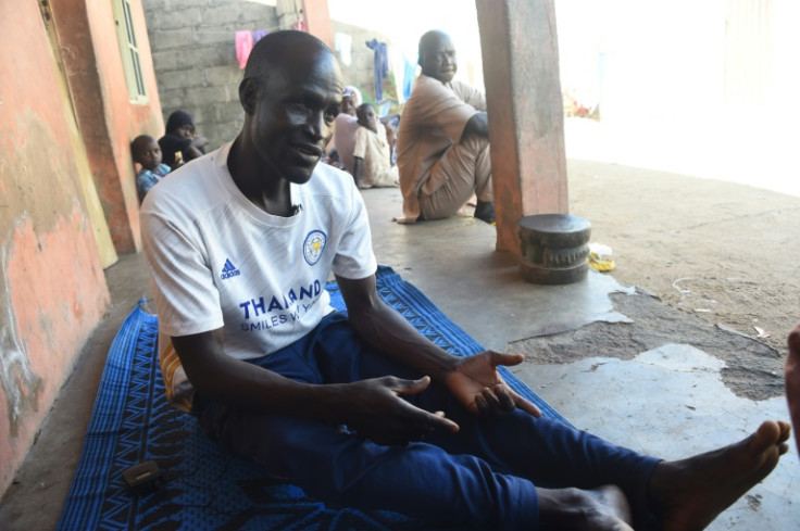 Saleh Bukar, who has been separated from his family by the fighting, in a camp in Yola, Nigeria