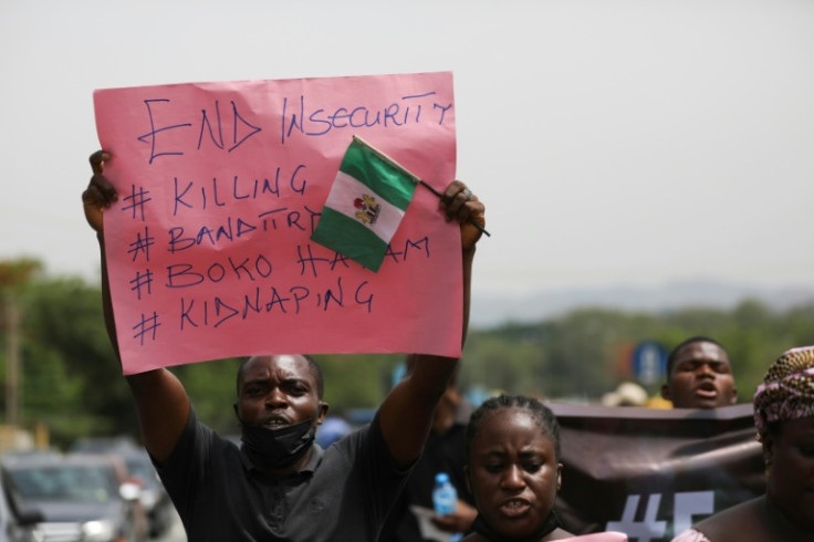 Parents and relatives of abducted Nigerian students protest in 2021