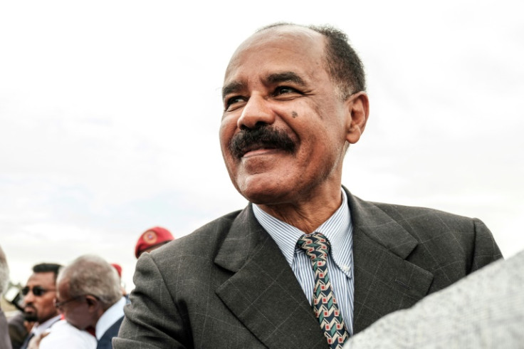 Eritrean President Isaias Afwerki during a visit to Ethiopia in 2018